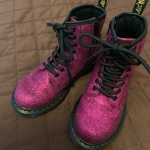 Doctor Martens pink sparkle